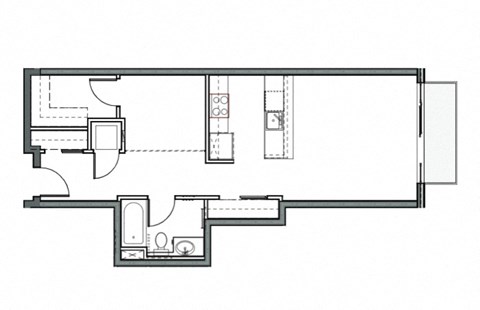 REO Flats One Bedroom Floor Plan